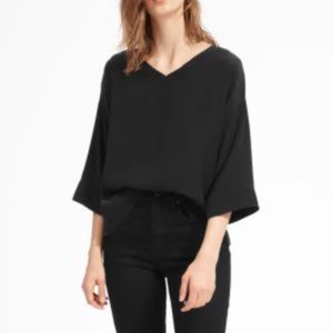 Everlane The Clean Silk V-Neck Blouse - 4
